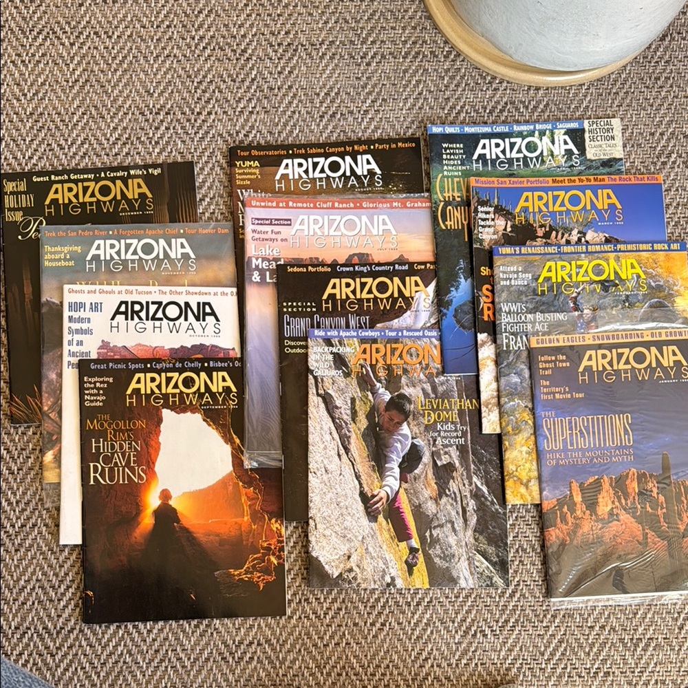 Complete set Vintage 1998 Arizona Highways Magazine Collection